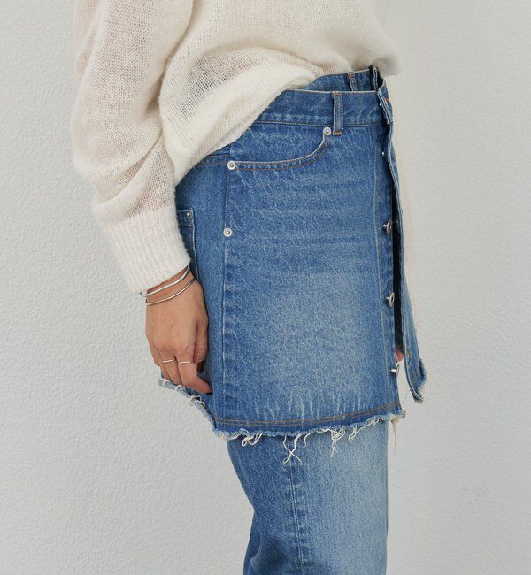  「レイヤードデニムスカート」|スカート|