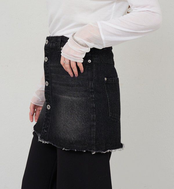  「レイヤードデニムスカート」|スカート|