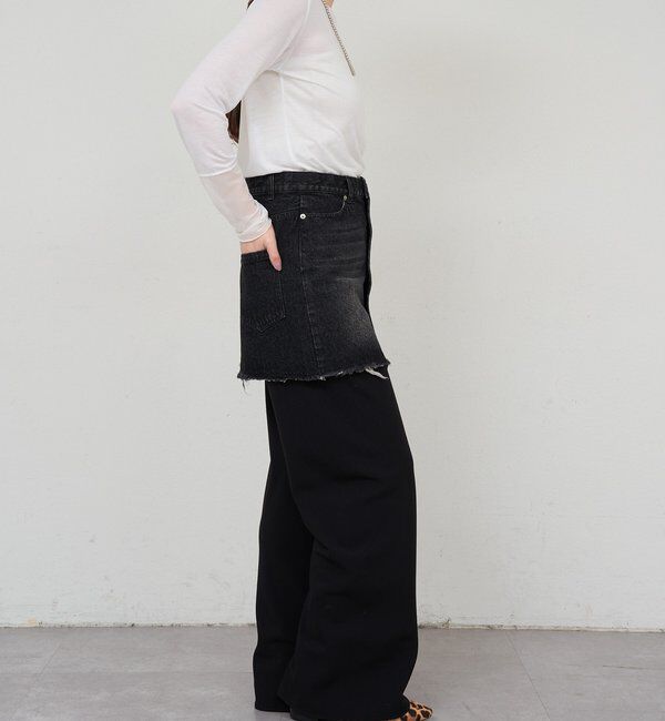 「レイヤードデニムスカート」|スカート|