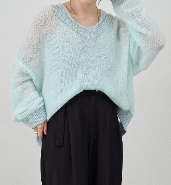  「レイヤードシアーニット」|ニット・セーター|