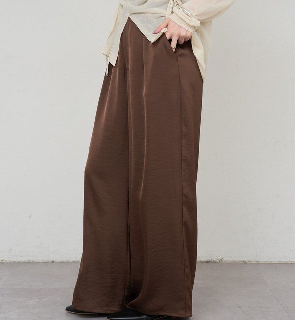  「サテンワイドパンツ」|チノ|