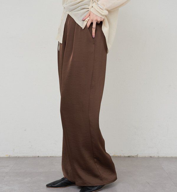  「サテンワイドパンツ」|チノ|