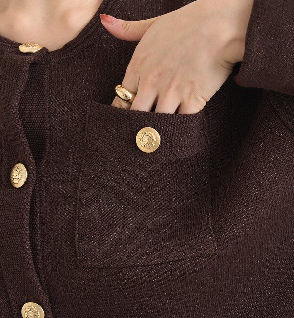  「ラメニットカーディガン」|カーディガン|