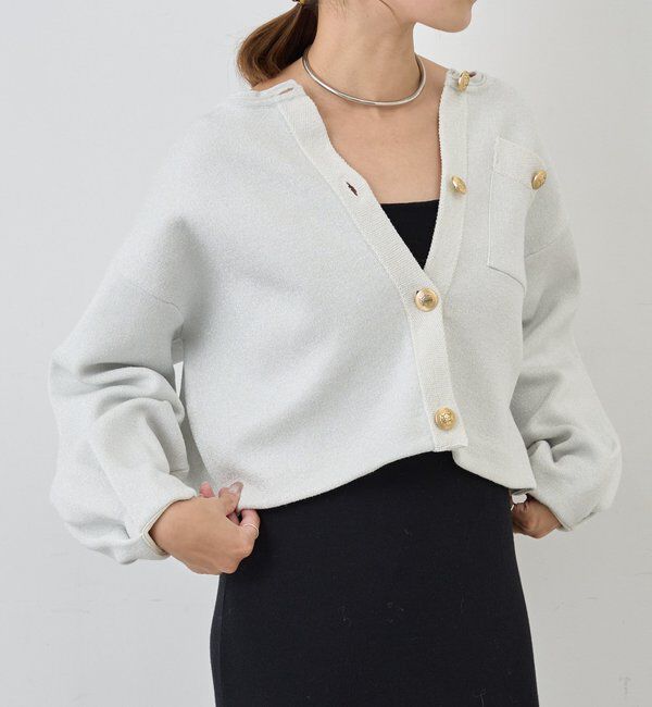  「ラメニットカーディガン」|カーディガン|