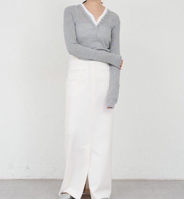  「ポンチIラインスカート」|スカート|