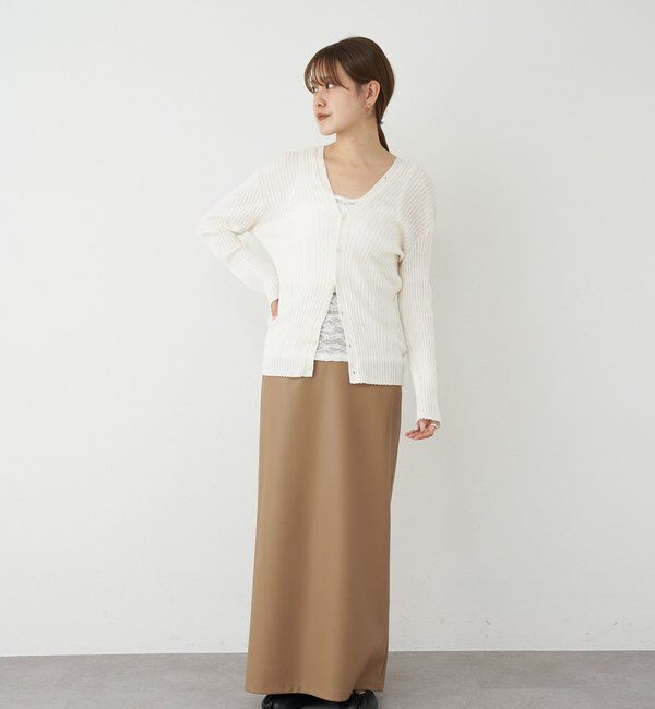  「レザーマキシスカート」|スカート|