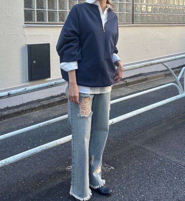  「2WAYジップスウェット」|Tシャツ・カットソー|