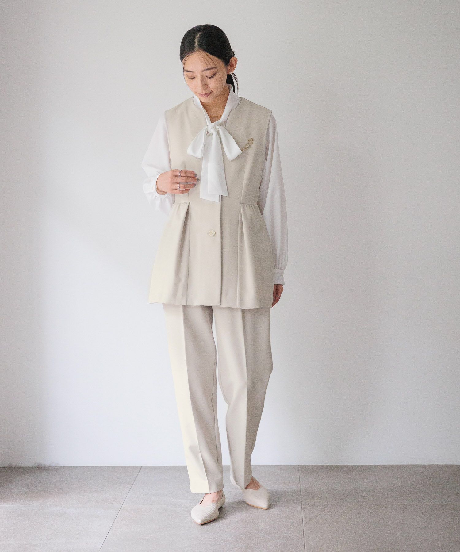  「【入卒／セレモニー】　ペプラムジレ」|ベスト・ジレ|