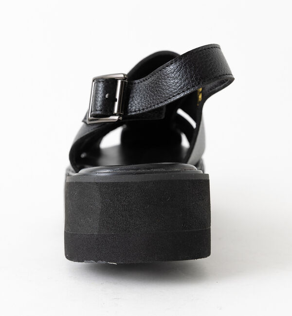 ABAHOUSE「シャークソールサンダル /ワンストラップ/バックルベルトボリュームソール/レザー」|サンダル|