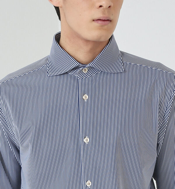 ABAHOUSE「【FLEX SHIRTS】マルチストレッチ ナローストライプ シャツ」|シャツ・ブラウス|