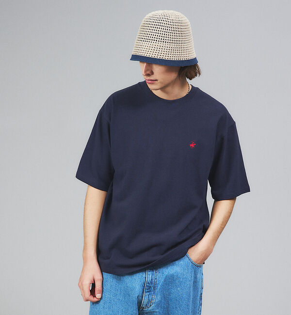 ABAHOUSE「【BEVERLY HILLS POLO CLUB/ビバリーヒルズポロクラブ 】ロ」|Tシャツ・カットソー|ネイビー