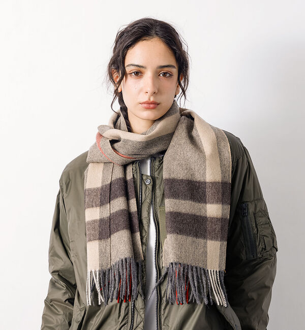 ABAHOUSE「ウール100％　チェック柄マフラー」|マフラー|