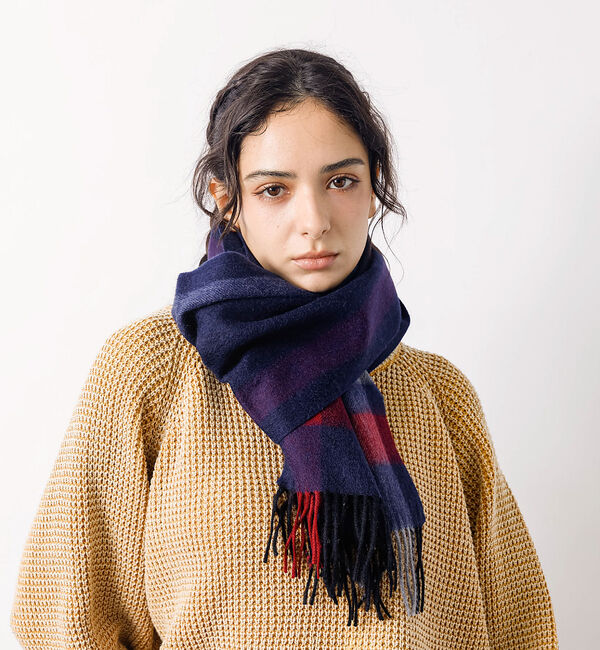 ABAHOUSE「ウール100％　チェック柄マフラー」|マフラー|