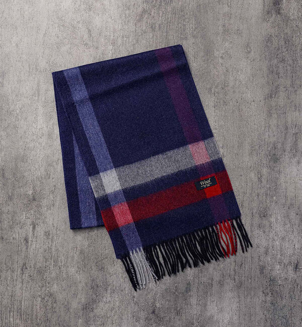 ABAHOUSE「ウール100％　チェック柄マフラー」|マフラー|