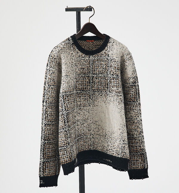 ABAHOUSE「【BARENA / バレナ】DESDO シャギーニット」|ニット・セーター|ブラック