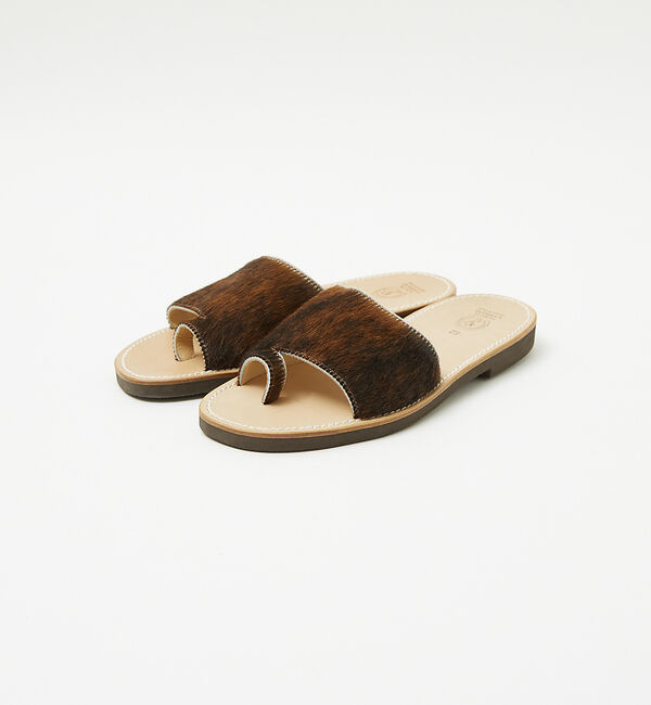 ABAHOUSE「【LA BOTTE GARDIANE / ラ ボッタ ガルディエーヌ 】ハラコサ」|サンダル|ブラウン