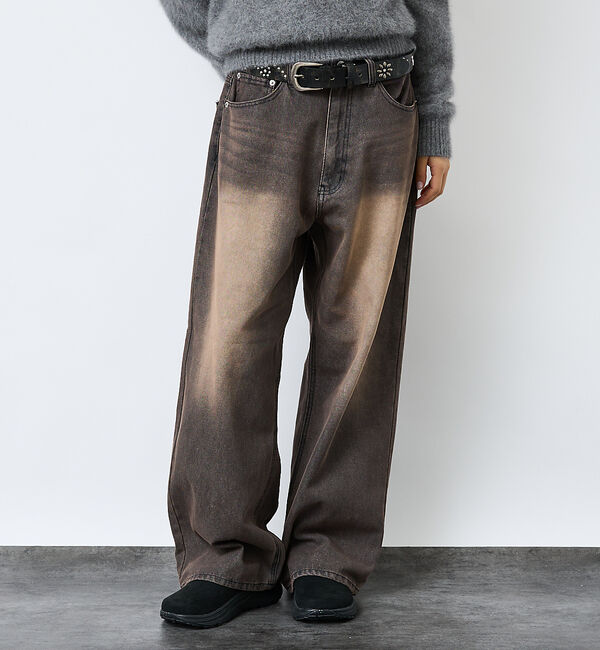 ABAHOUSE「【ウエスタン スタッズ レザー ベルト】35mm black Studded b」|ベルト|