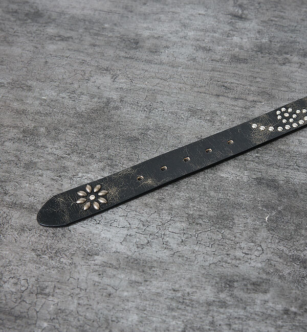 ABAHOUSE「【ウエスタン スタッズ レザー ベルト】35mm black Studded b」|ベルト|