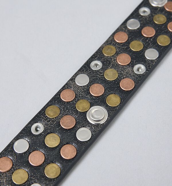 ABAHOUSE「【ウエスタン スタッズ レザー ベルト】35mm black Studded b」|ベルト|