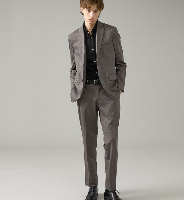 ABAHOUSE「【セットアップ対応】チェック柄 ライトポンチ イージースラックス / ストレッチ」|スラックス|