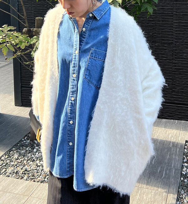 Rouge vif「シャギーニットカーディガン」|カーディガン|