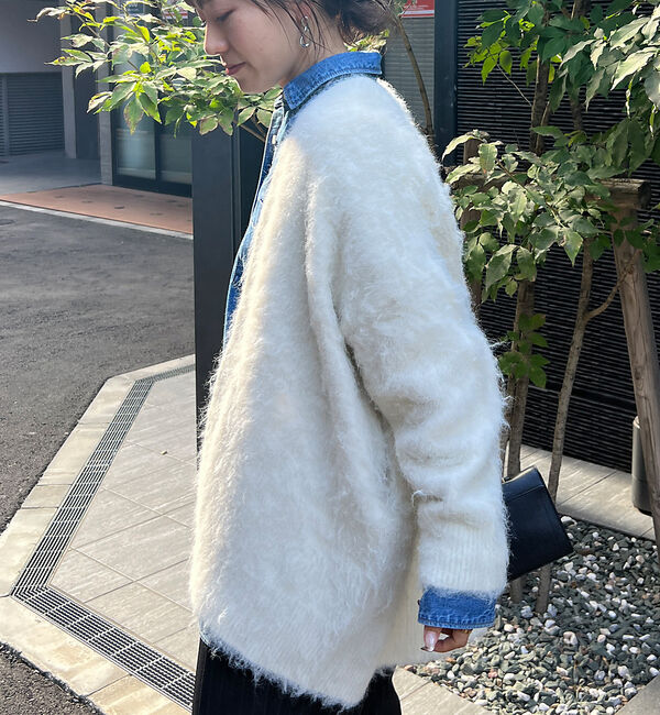 Rouge vif「シャギーニットカーディガン」|カーディガン|