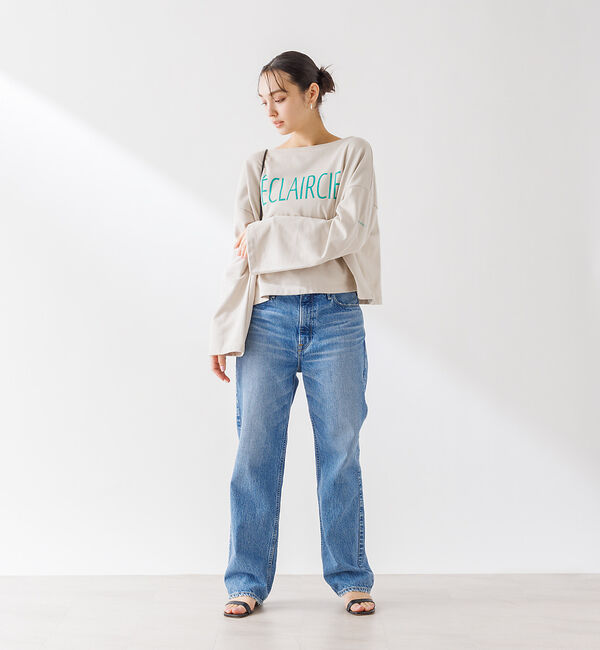 Rouge vif「ショート丈 ロゴミニ裏毛ロンT」|Tシャツ・カットソー|