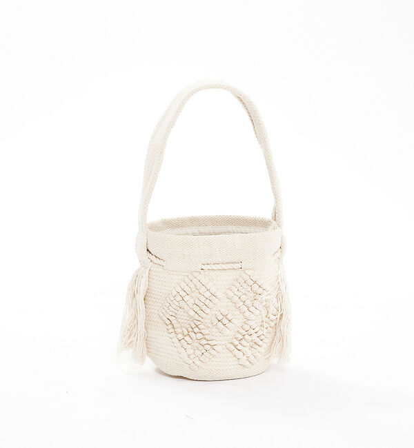 Rouge vif「【Swaraj/スワラージ】ジャガードバケツ型バッグ / ハンドバッグ / ハン」|ハンドバッグ|