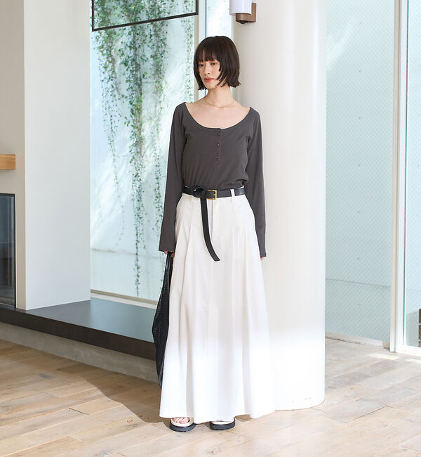 Rouge vif「コットンヘンリーネックプルオーバー」|Tシャツ・カットソー|