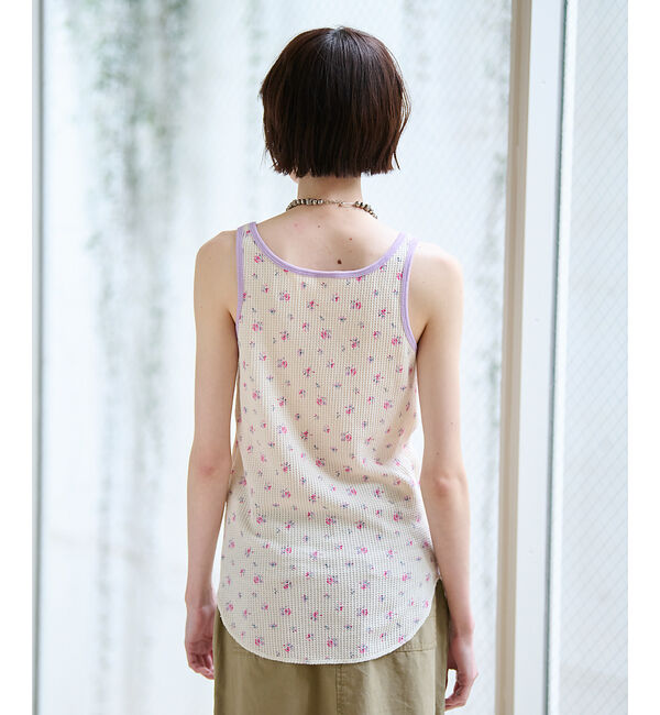 Rouge vif「【JEMORGAN / ジェーイーモーガン】クレリックタンクトップ/花柄/カップ」|キャミソール|