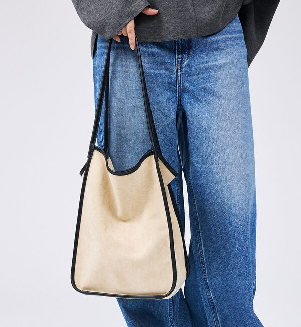 Rouge vif「【IOMMI/イオミ】フェイクスエード トートバッグ 巾着付き」|トートバッグ|ベージュ