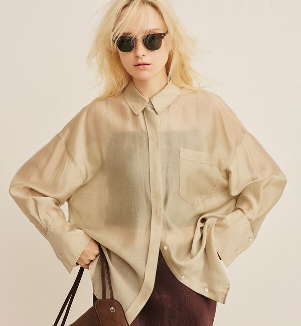 Rouge vif「【2026SS新作】【人気追加】バックツイストシャツ」|シャツ・ブラウス|ベージュ