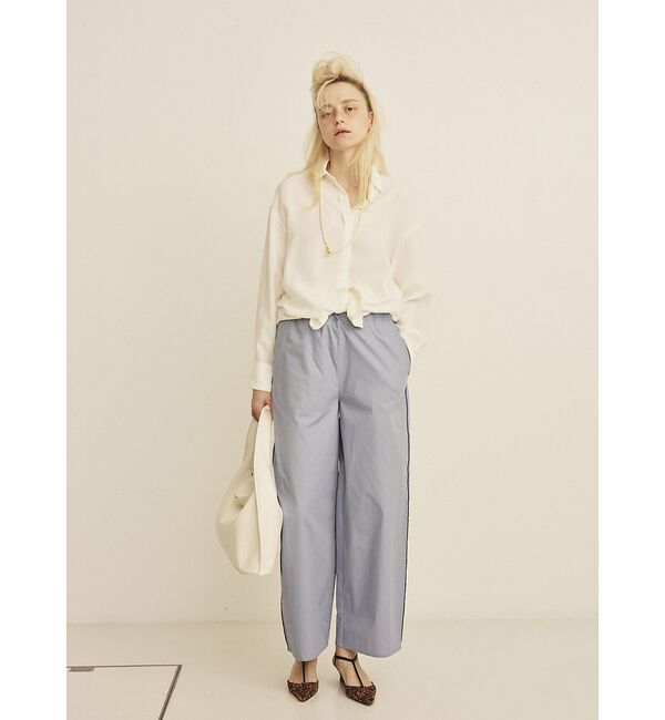 Rouge vif「ウエストタックドレープロングシャツ」|シャツ・ブラウス|