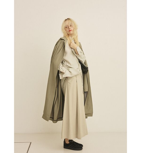 Rouge vif「ウエストタックドレープロングシャツ」|シャツ・ブラウス|