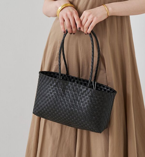 Rouge vif「【NHE/ニエ】カゴバッグ NGANG(LONG HAND) トートバッグ【予約」|かごバッグ|ブラック