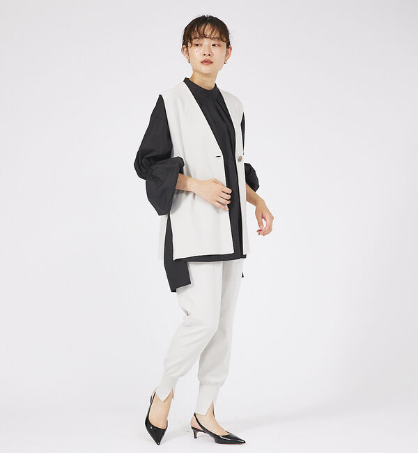 qualite「コットンギャザーパフシャツ」|シャツ・ブラウス|