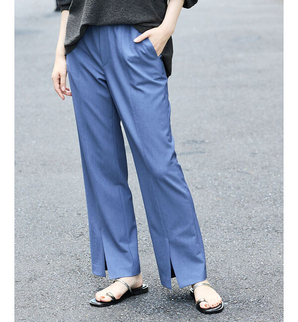 qualite「【WEB限定】2WAYストレッチセンターベンツパンツ」|その他|サックスブルー