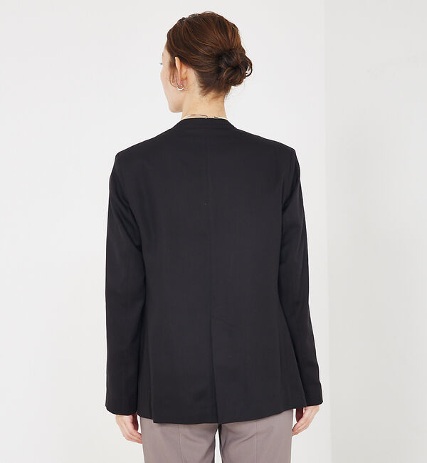 qualite「【Oggi・CLASSY掲載】袖コンシールあきJK」|ノーカラージャケット|