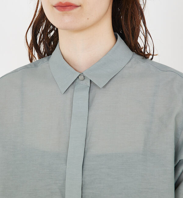 qualite「コットンシアークロップドシャツ」|シャツ・ブラウス|