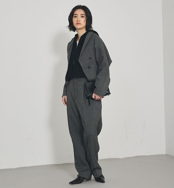 qualite「【セットアップ対応】ツイードタックテーパード」|その他|