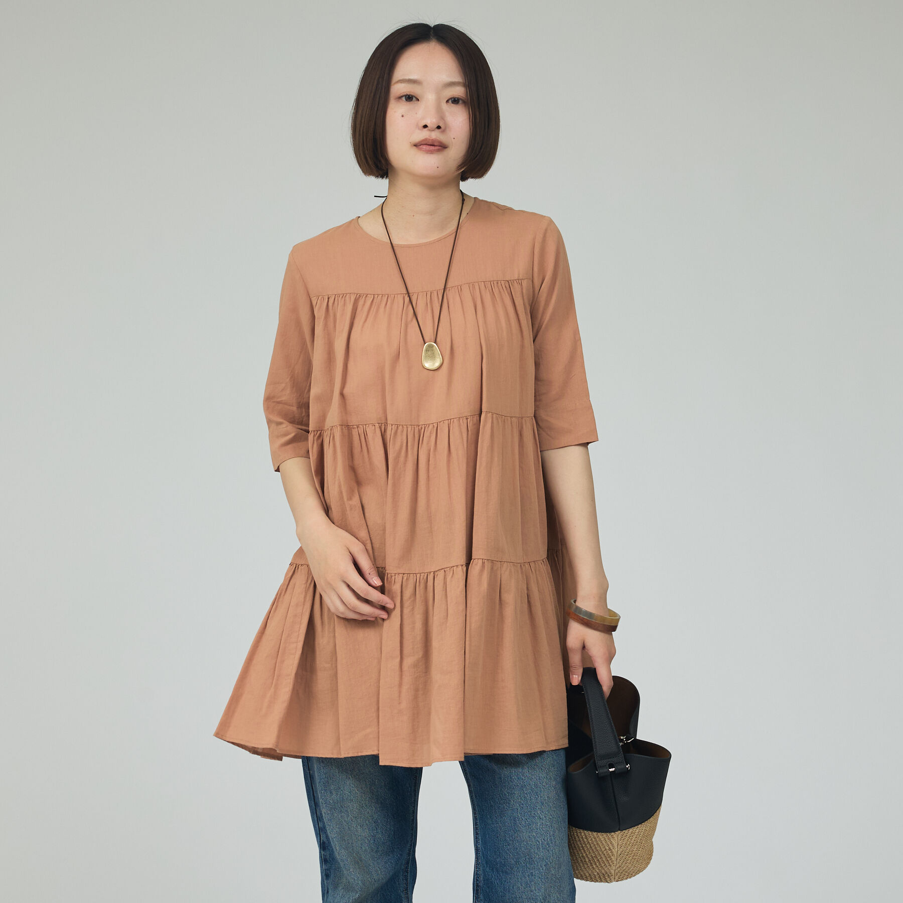 qualite「ティアードチュニック」|ワンピース|