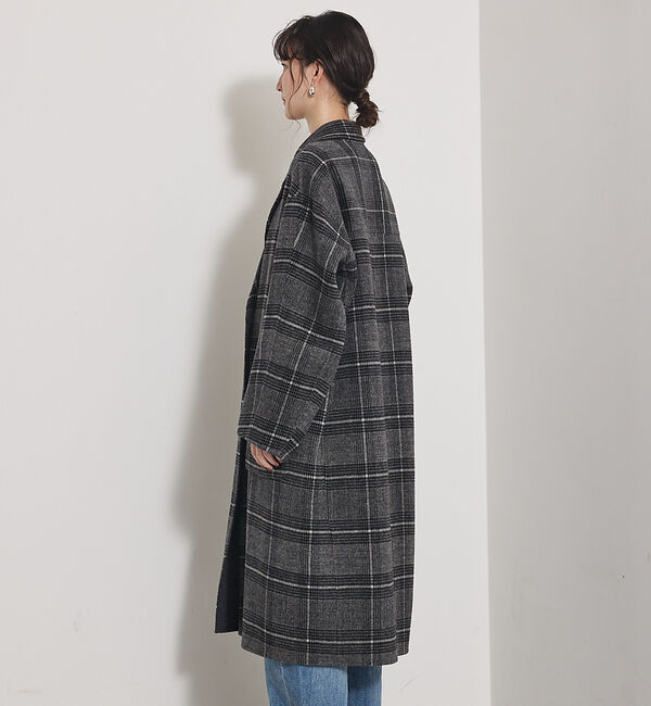 qualite「ウールチェックチェスターコート」|その他|