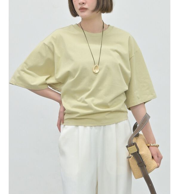 qualite「【接触冷感】プレミアム天竺ドルマンTシャツ【予約】」|Tシャツ・カットソー|ライム