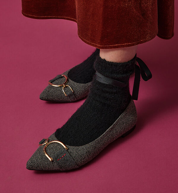 AU BANNISTER「●FAKUI リボンソックス(起毛)」|その他|