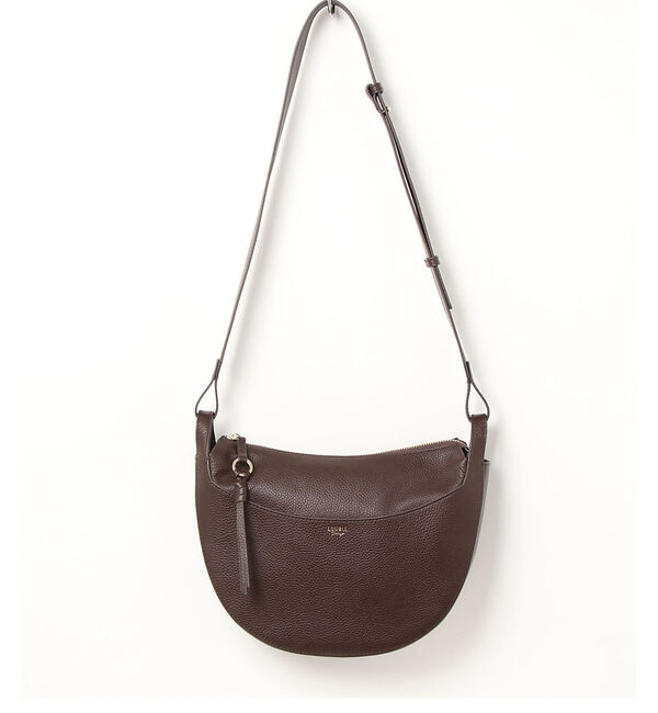 LOWELL things「【VERY掲載】Mois/レザーハーフMOONショルダー」|ショルダー・メッセンジャー|ダークブラウン