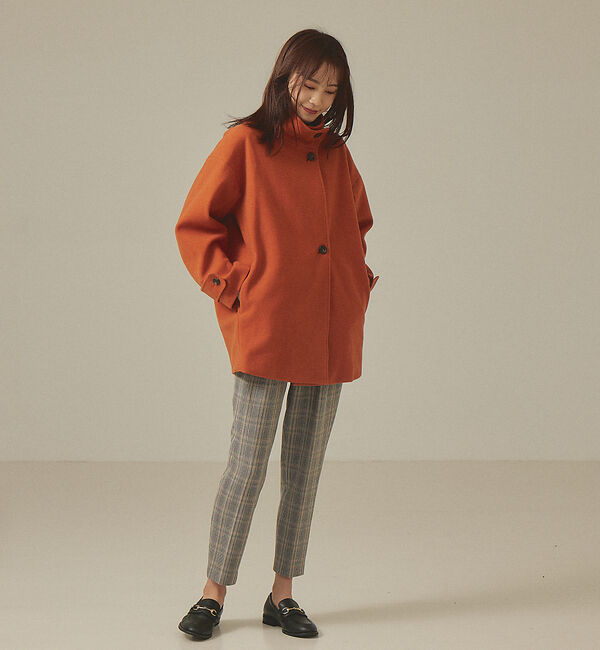 abahouse mavie「【感嘆パンツ】チェックタックテーパードパンツ」|スラックス|