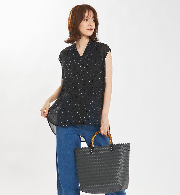 abahouse mavie「【セットアップ対応】ストリングノースリシャツ」|シャツ・ブラウス|