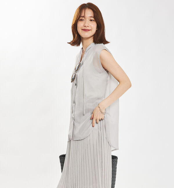 abahouse mavie「【セットアップ対応】ストリングノースリシャツ」|シャツ・ブラウス|