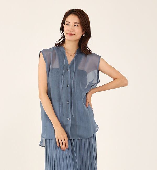 abahouse mavie「【セットアップ対応】ストリングノースリシャツ」|シャツ・ブラウス|