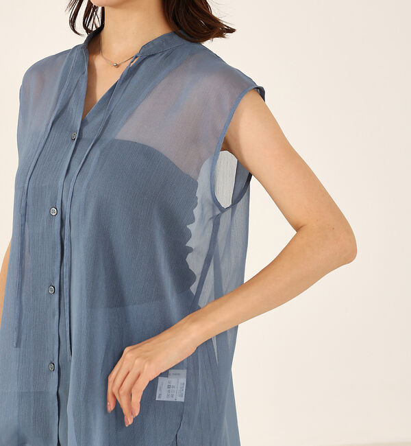 abahouse mavie「【セットアップ対応】ストリングノースリシャツ」|シャツ・ブラウス|